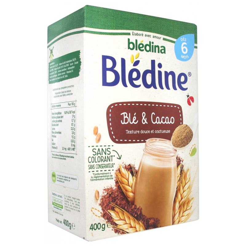 Blédine Blé & Cacao dès 6 Mois - 400g