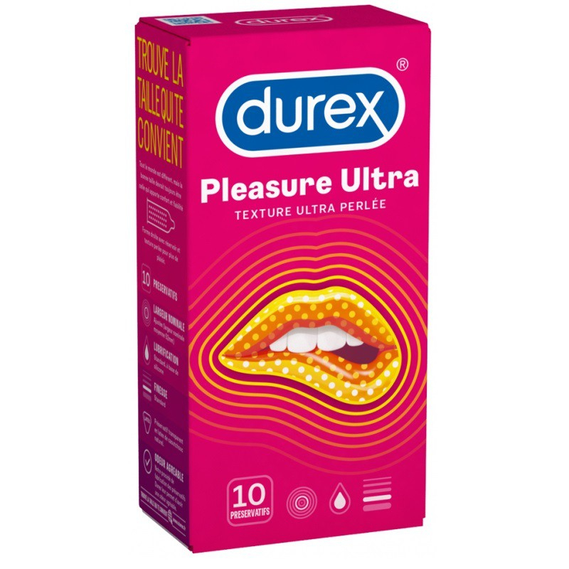 Durex Pleasure Ultra Texture Ultra Perlée - 10 préservatifs
