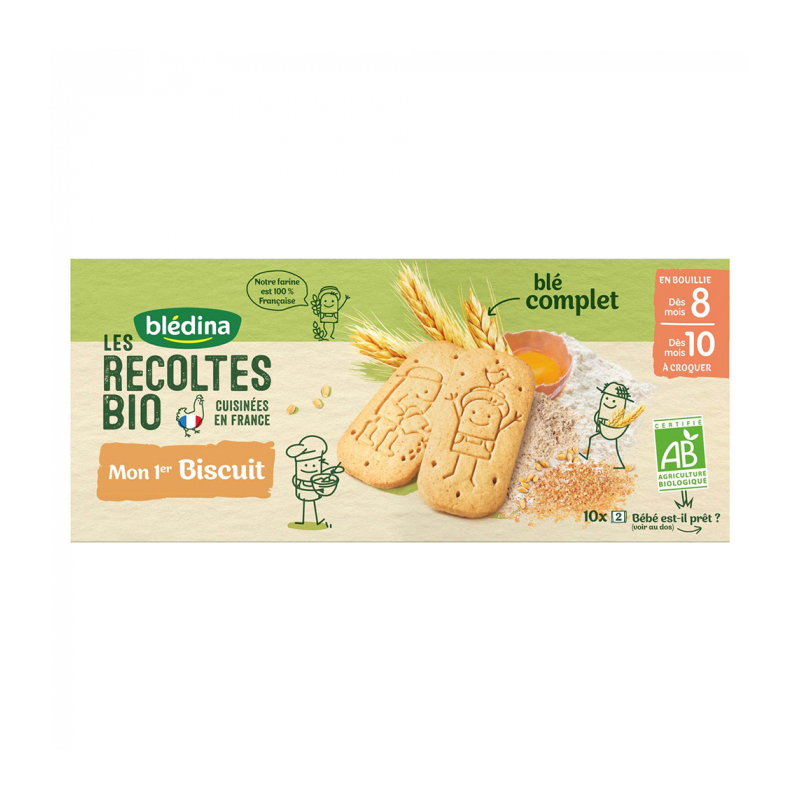 Bledina Mon Premier Biscuit Bio Les Recoltes Bio - 150g 