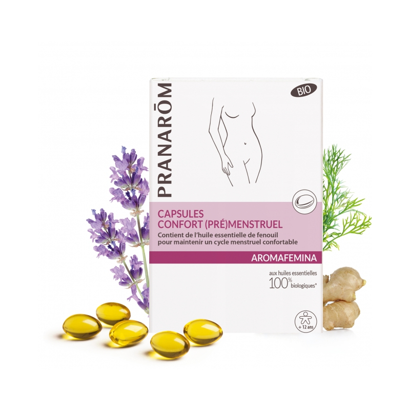 Pranarôm Aromafemina Capsules Confort (Pré)Menstruel Bio - 30 Capsules
