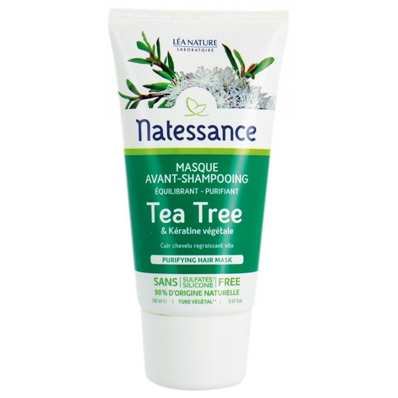 Natessance Masque Avant-Shampooing Tea Tree & Kératine Végétale - 150 ml