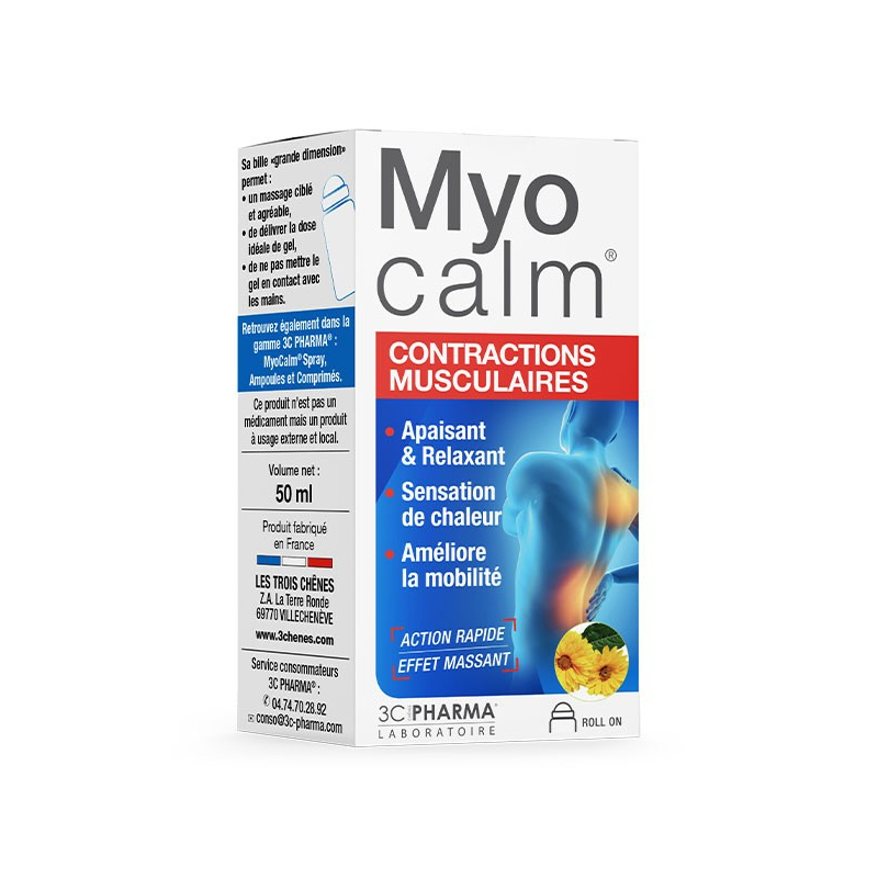 3C Pharma Myocalm Roll-on Contractions musculaires - 50ml