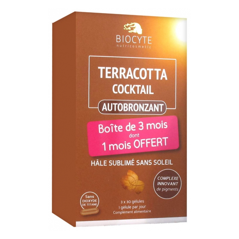 Biocyte Terracotta Cocktail Autobronzant - Lot de 3 x 30 gélules