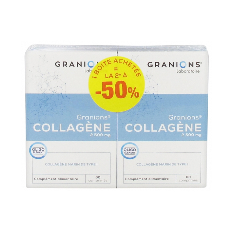 Granions Collagène 2500 mg - Lot de 2 x 60 comprimés