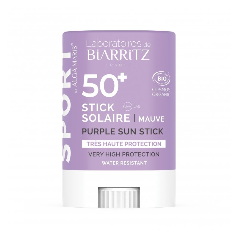 Biarritz Stick solaire SPF50+ sport Mauve - 12g