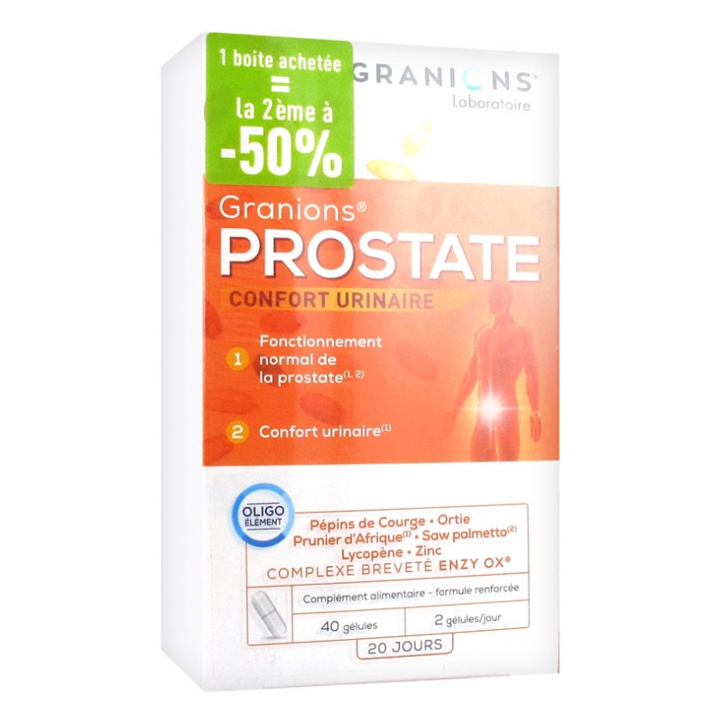 Granions Prostate - Lot de 2 x 40 Gélules