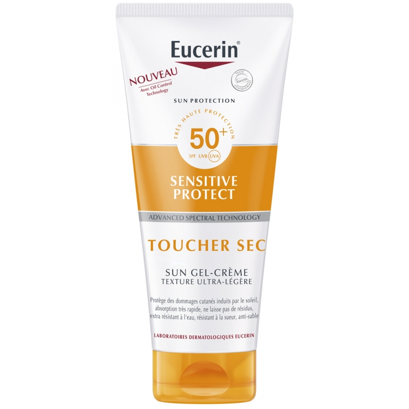 Eucerin Sun Protection Sensitive Protect Sun Gel-Crème Toucher Sec SPF50+ - 200ml