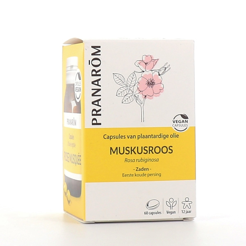 Pranarom huile végétale Rose musquée - 60 capsules