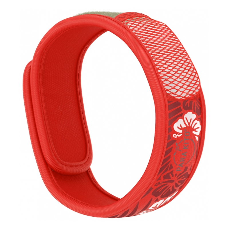 Parakito Bracelet Anti-Moustiques Couleur : Rouge Hawaii - 1 unité 