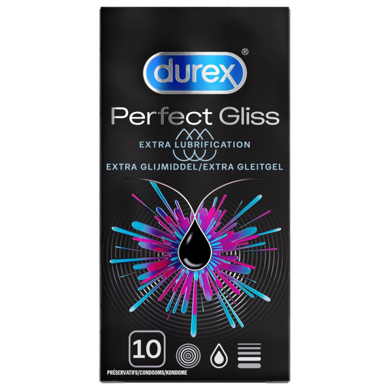 Durex Perfect Gliss Extra Lubrification - 10 Préservatifs