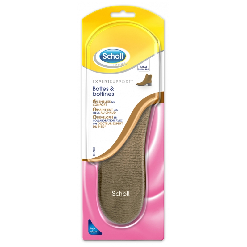 Scholl Semelles ExpertSupport Bottes & Bottines Taille 35.5-40.5 - 1 Paire