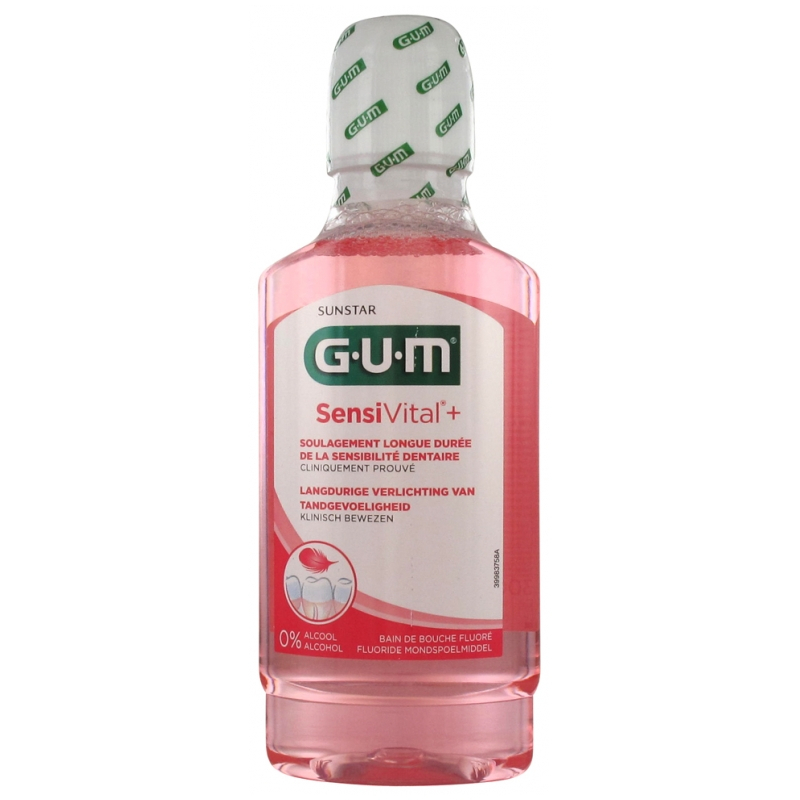 GUM Sensivital+ Bain de Bouche Fluoré - 300 ml