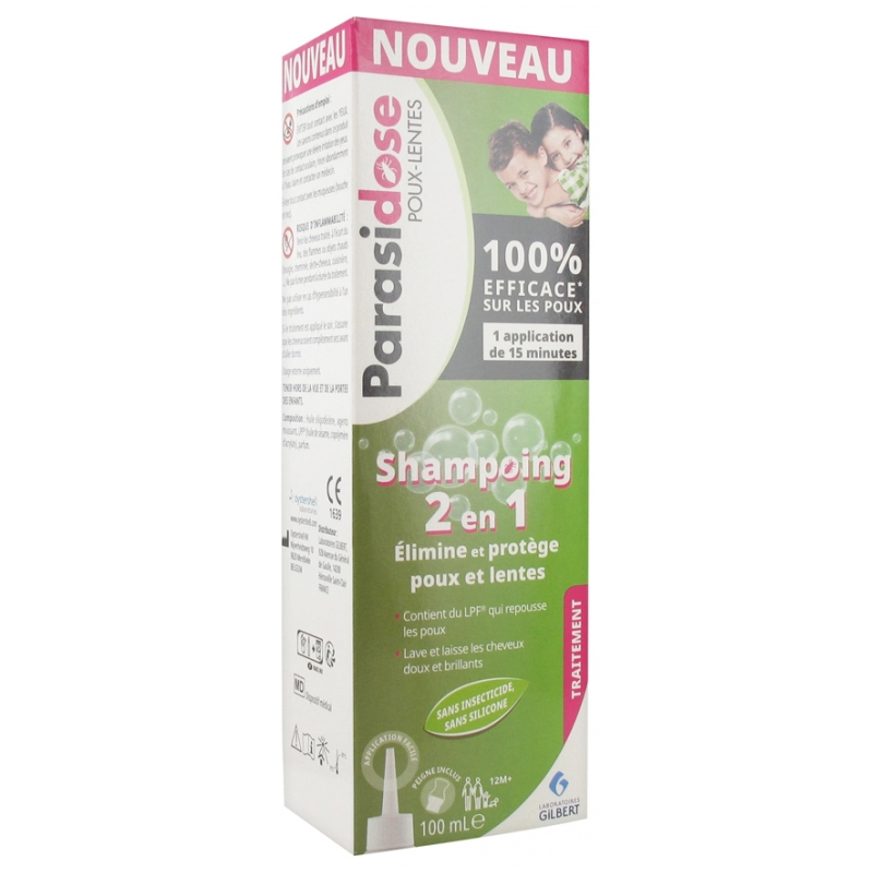 Parasidose Poux-Lentes Shampoing 2en1 - 100 ml + 1 Peigne