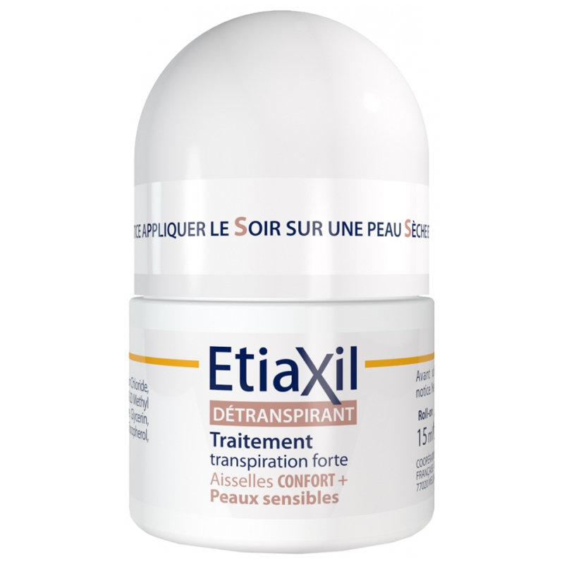 Etiaxil Traitement Détranspirant Confort+ Aisselles Peaux Sensibles Roll-On - 15 ml