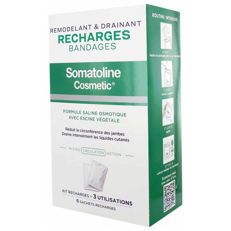Somatoline Cosmetic Remodelant & Drainant - 6 Recharges Bandage 