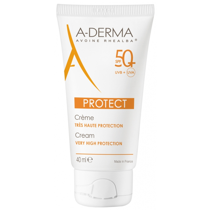 A-DERMA Protect Crème Très Haute Protection SPF50+ Sans Parfum - 40 ml