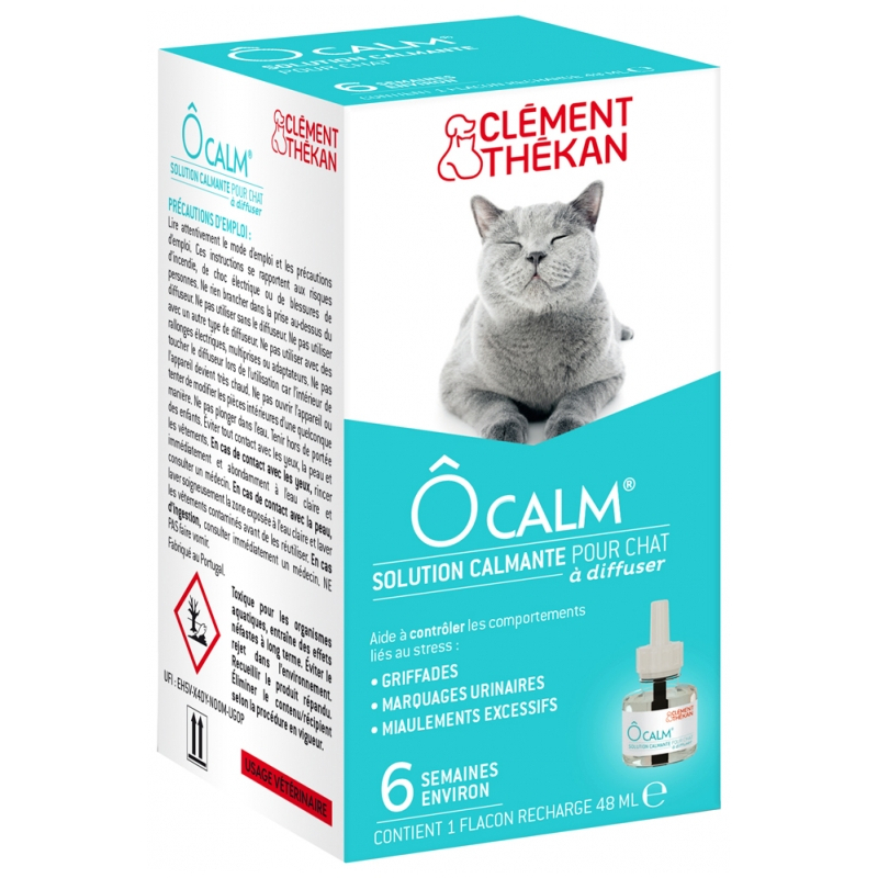 Clément Thékan Ôcalm Solution Calmante pour Chat à Diffuser Recharge - 48 ml