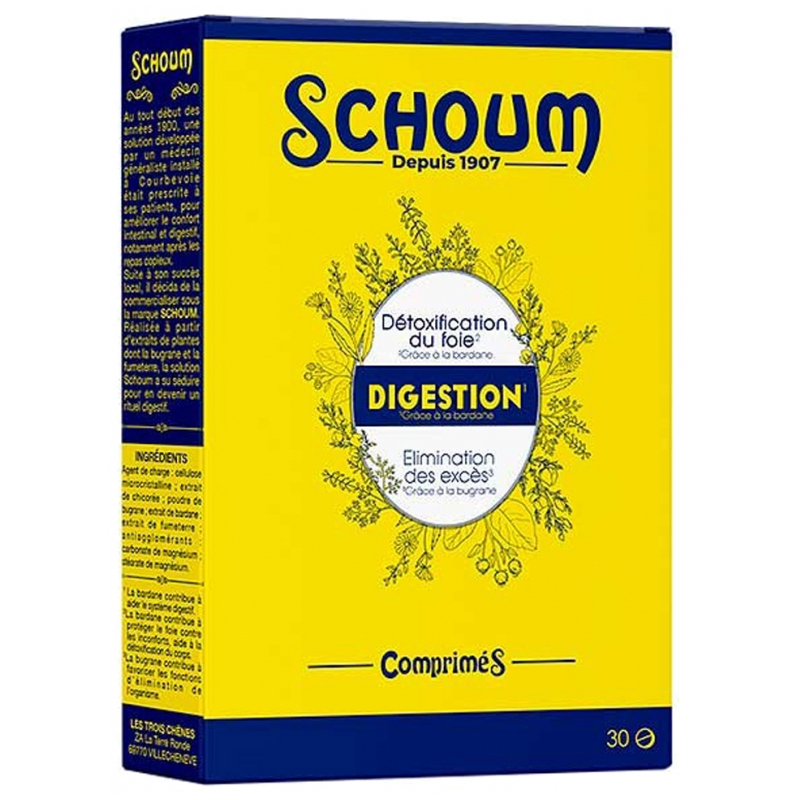 Les 3 Chênes Schoum Digestion - 30 comprimés