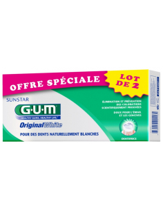 GUM Original White Dentifrice - Lot de 2 x 75 ml