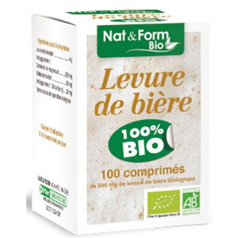 Nat & Form Levure de bière bio - 100 comprimés