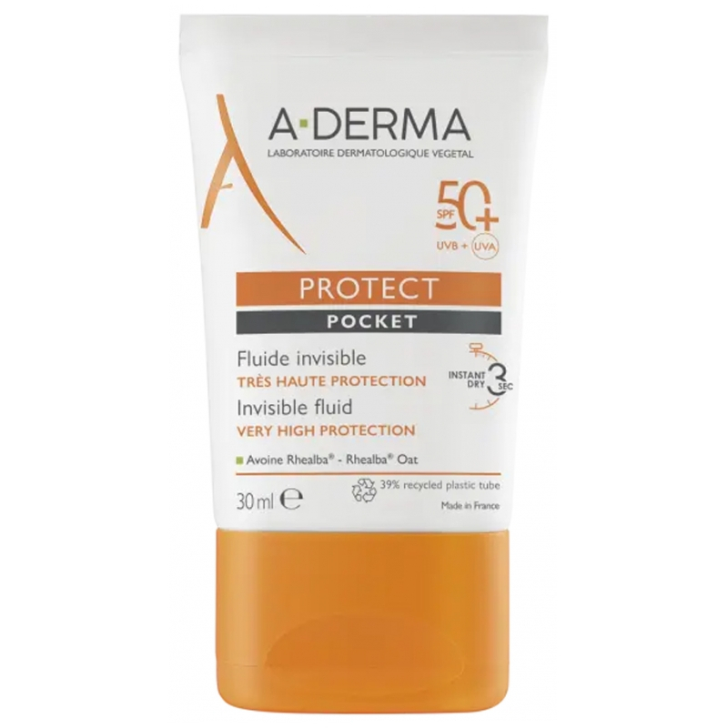 A-DERMA Protect Pocket Fluide Invisible Très Haute Protection - 30 ml