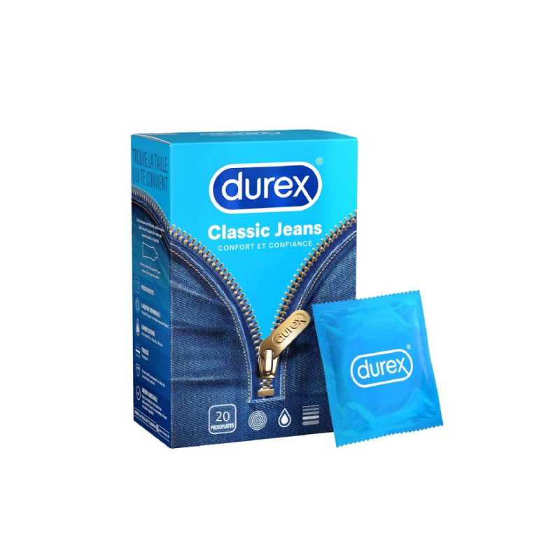Durex Classic Jeans - 20 préservatifs 