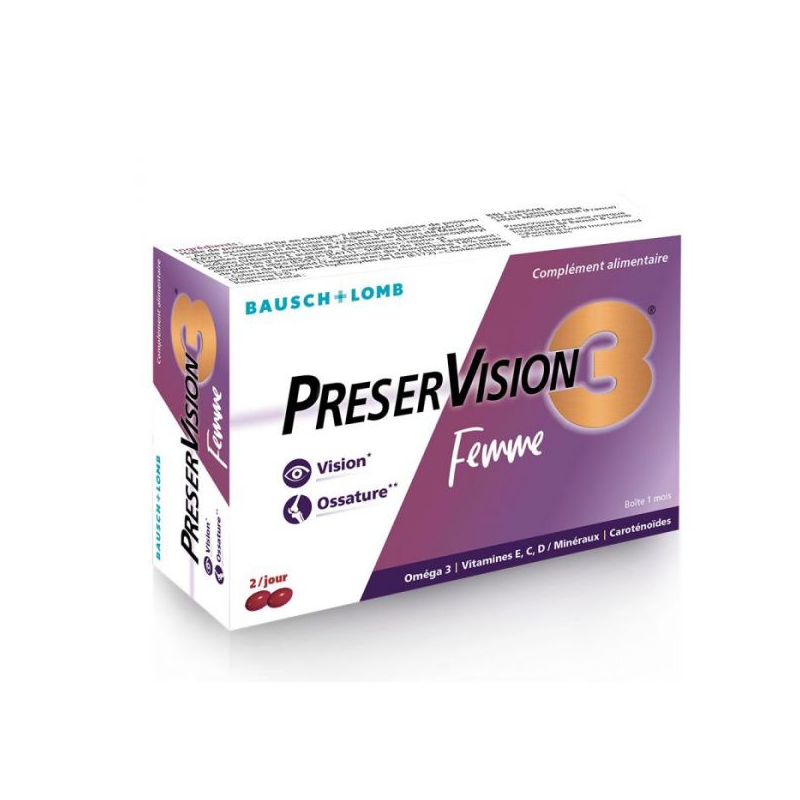Bausch & Lomb  Preservision 3 Femme - 180 Capsules 