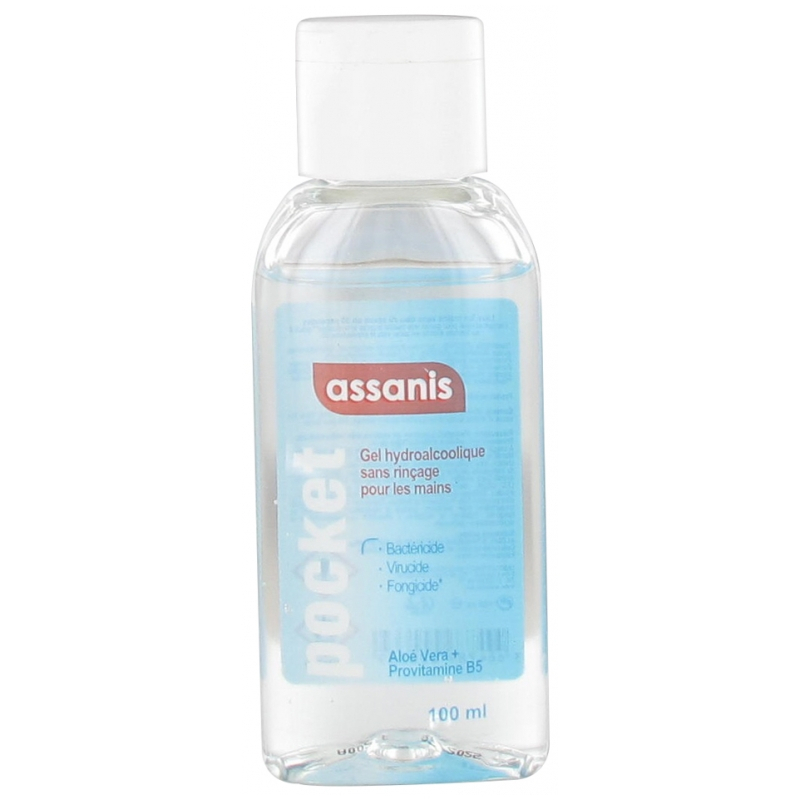 Assanis Pocket Gel Hydroalcoolique Sans Rinçage pour les Mains - 100 ml