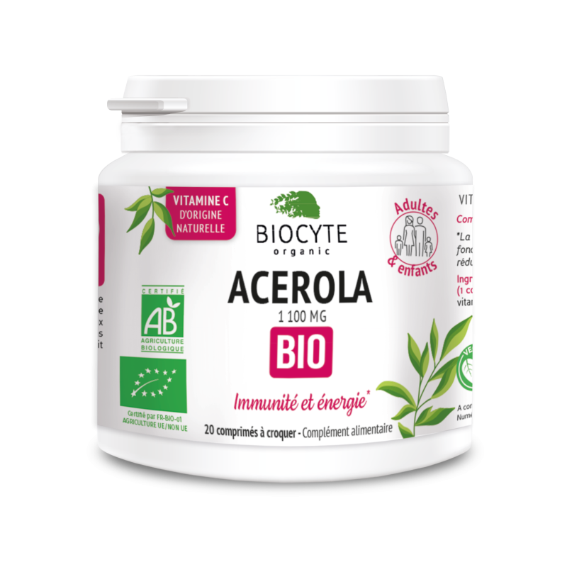 Biocyte Acerola Bio - 20 comprimés à croquer