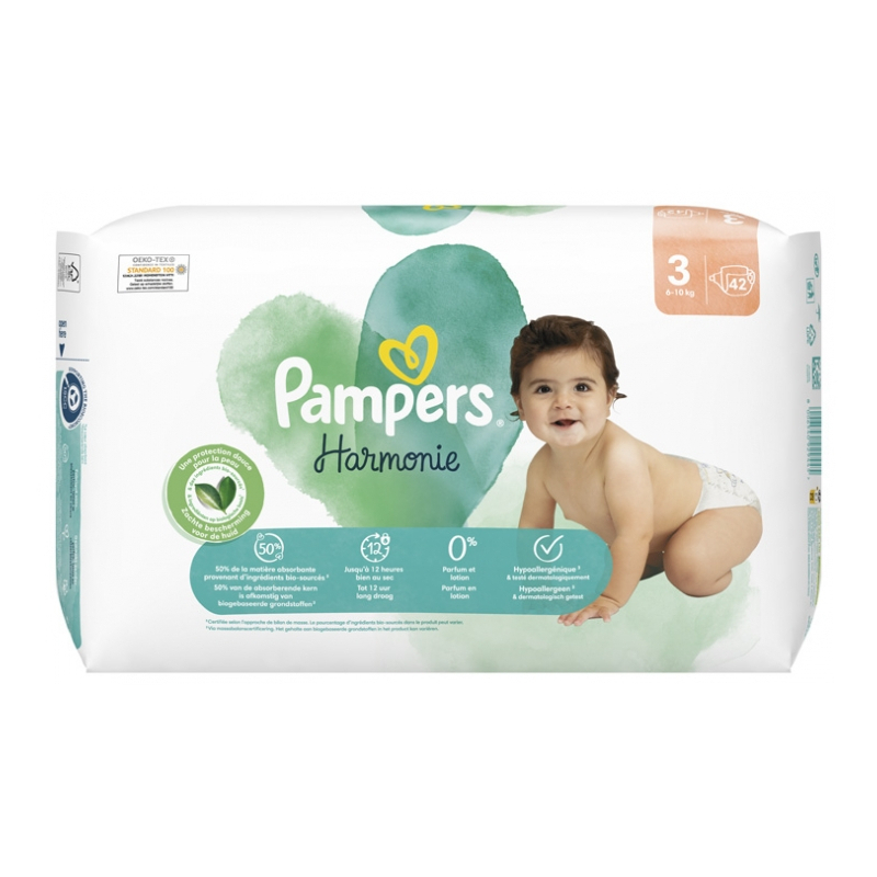 Pampers Harmonie 42 Couches Taille 3 - (6-10 kg)