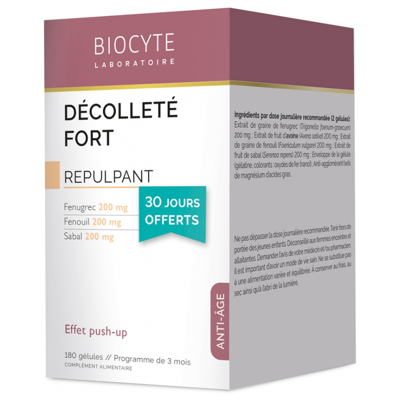Biocyte Décolleté Fort - 180 Gélules
