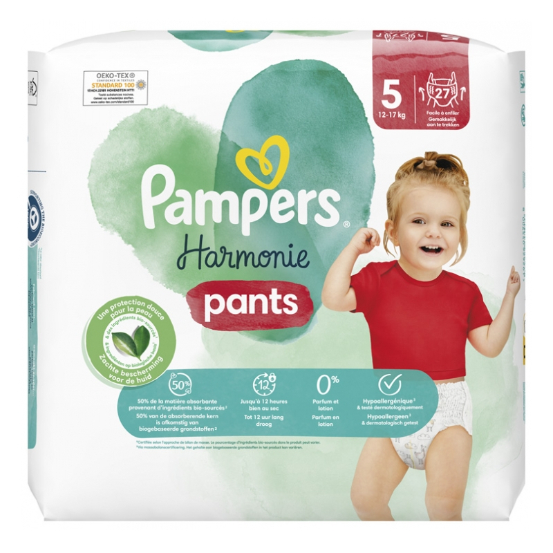 Pampers Harmonie 27 Couches-Culottes - Taille 5 (12-17 kg)
