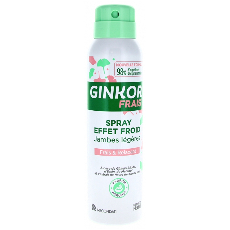 Ginkor Frais Spray Effet Froid Jambes Légères - 125 ml