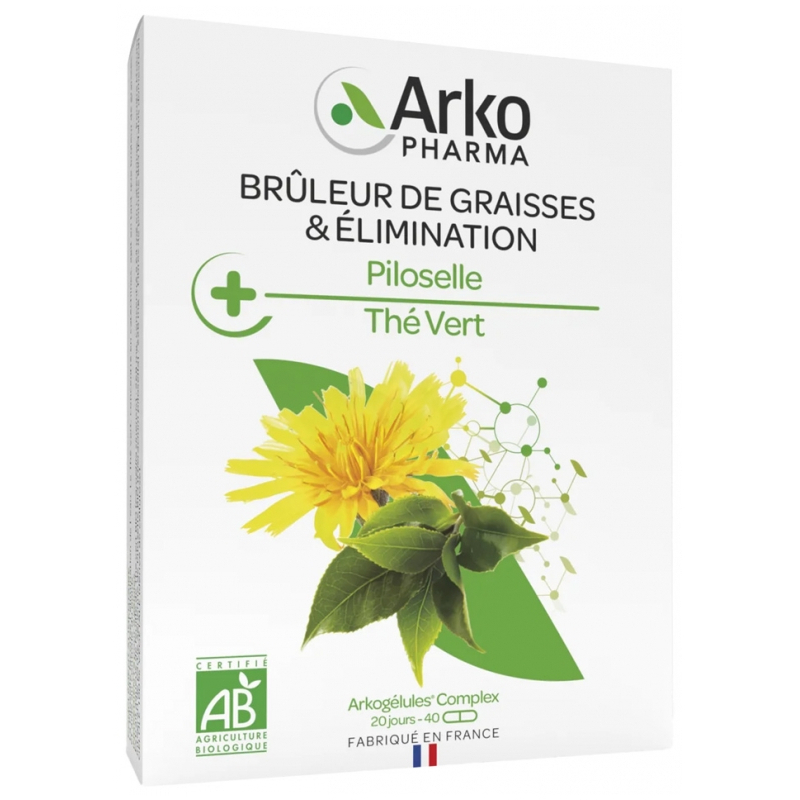 Arkopharma Brûleur de Graisses et Élimination Bio - 40 Gélules