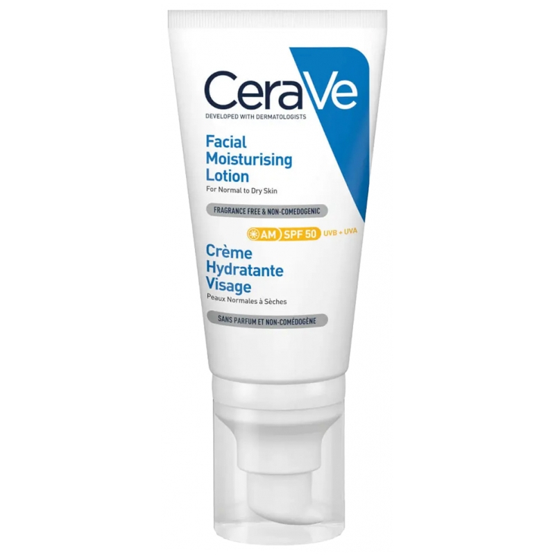 CeraVe Crème Hydratante Visage SPF50 - 52 ml