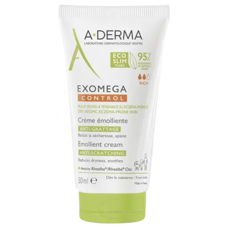 A-DERMA Exomega Control Crème Émolliente Anti-Grattage - 50 ml