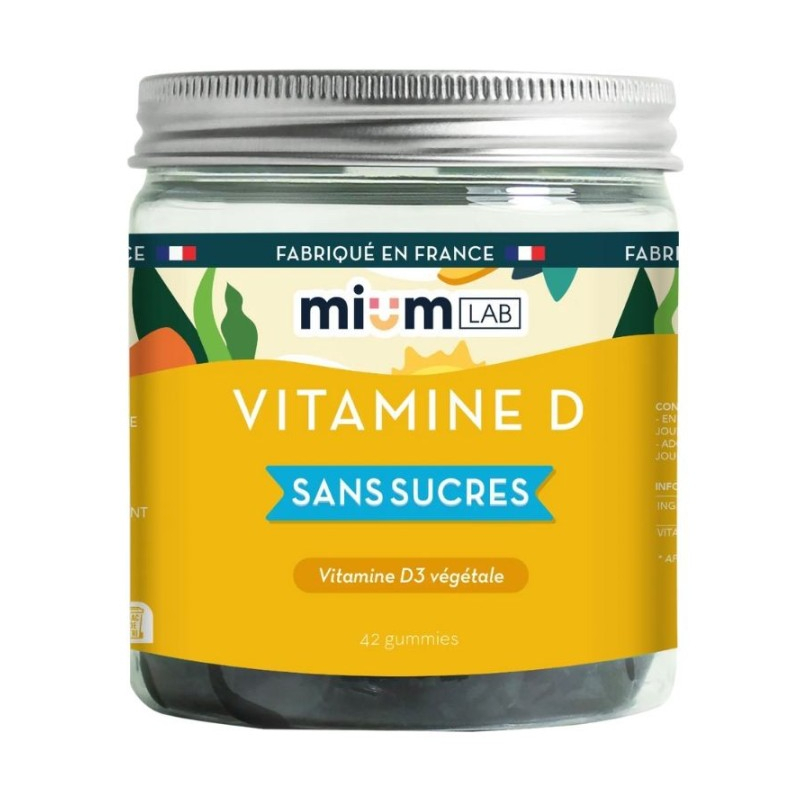 Mium Lab Vitamine D sans sucres - 42 gummies