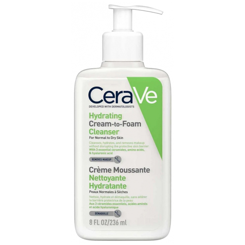 CeraVe Crème Moussante Nettoyante Hydratante Visage - 473 ml