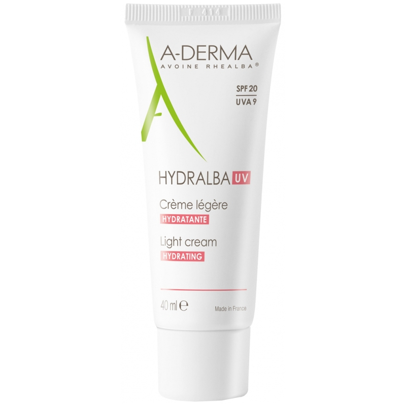 A-DERMA Hydralba UV Crème Hydratante Légère - 40 ml