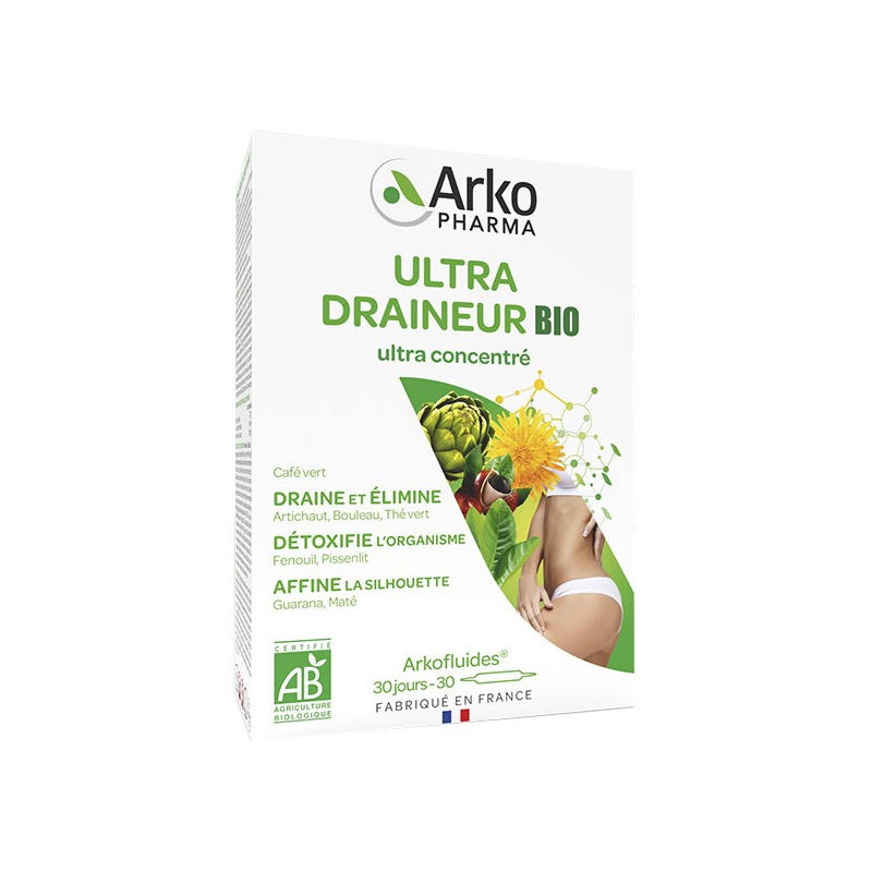 Arkopharma Arkofluides Ultra Draineur bio - 30 ampoules 