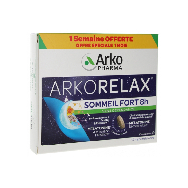 Arkopharma Arkorelax Sommeil Fort 8H - 30 Comprimés