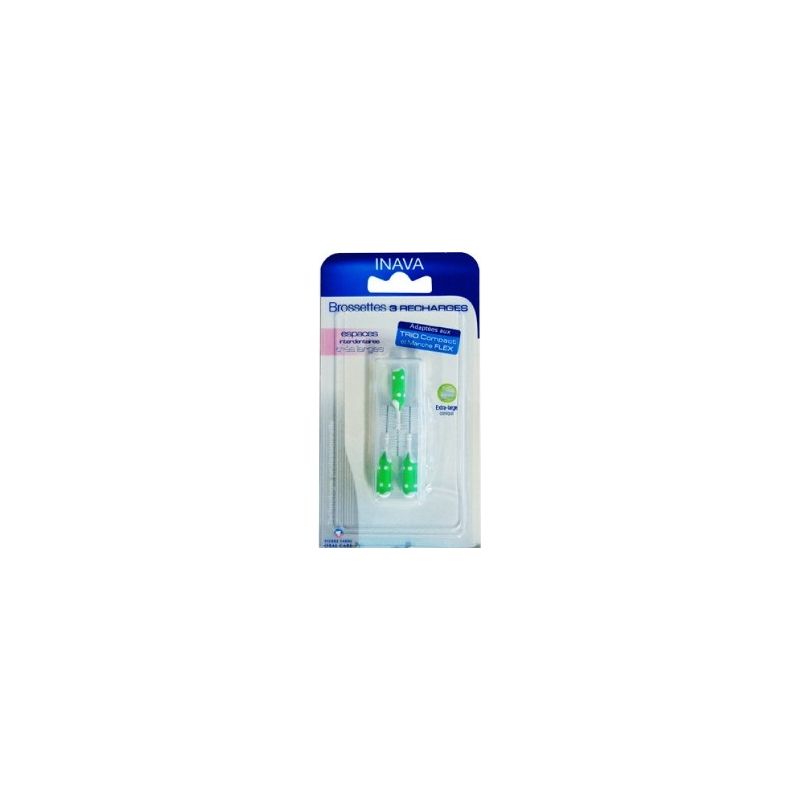 INAVA Brossettes interdentaires très larges, 3 recharges extra larges coniques 8 à 7 mm